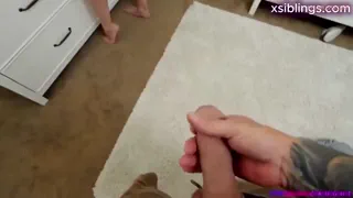 Step sis notices my boner and it gets her in the mood