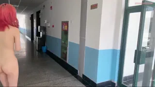 Girl has an adventure on a chinese school campus