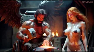 Hephaestus & His Wife Aglaea by omegaphallic