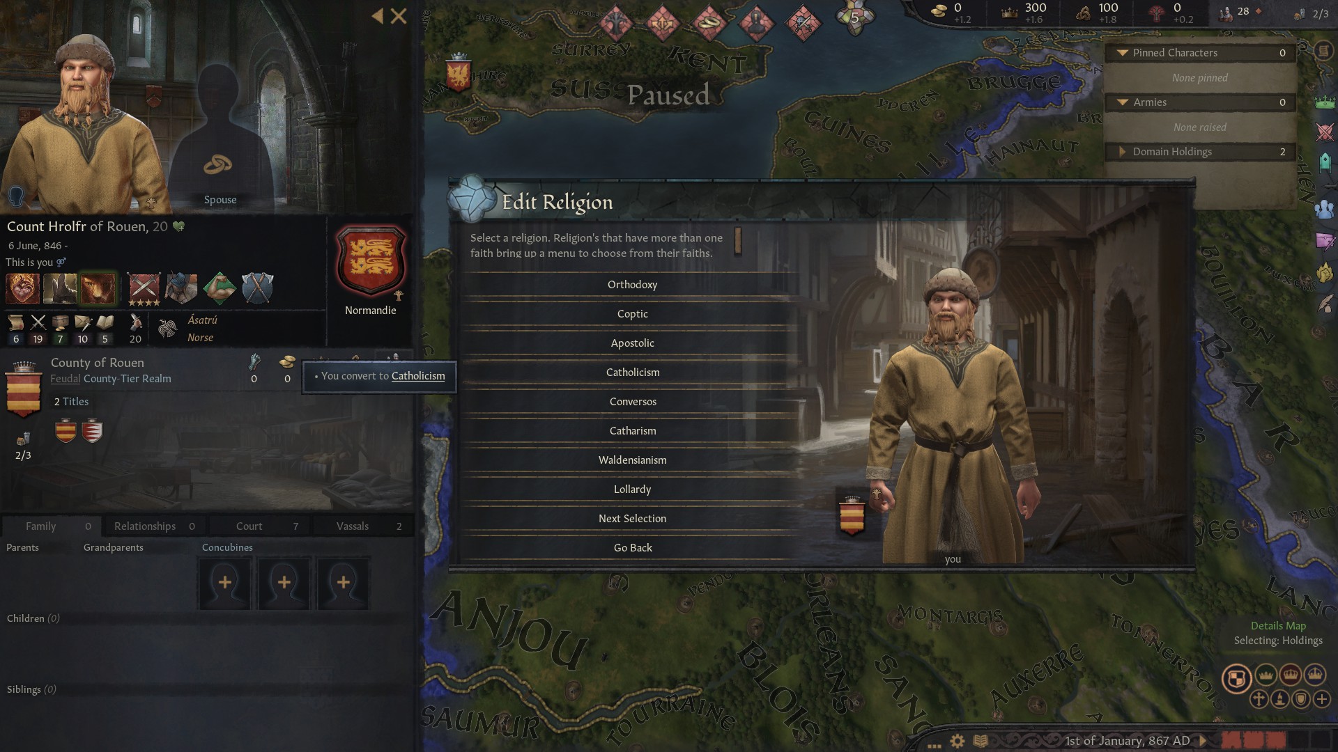 Crusader Kings III - How to play as the Real Rollo