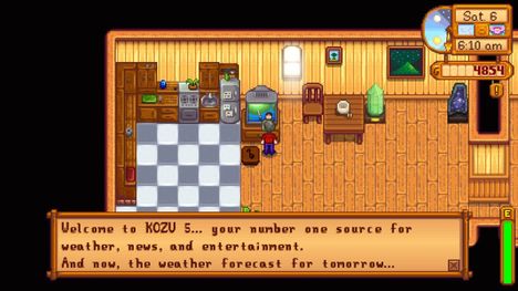 Stardew Valley - Initiation - Watch TV every morning