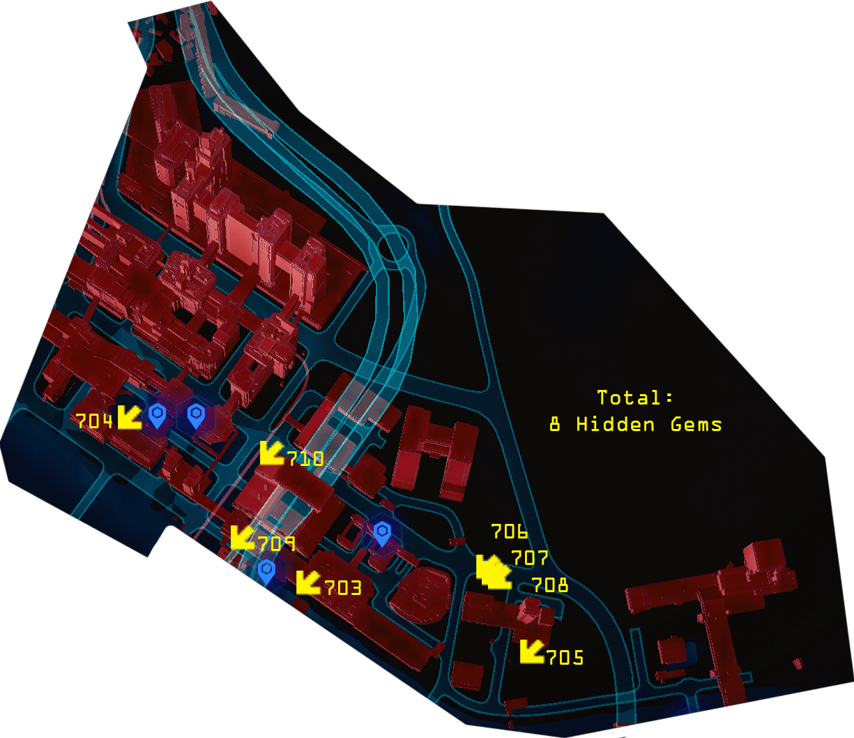 Cyberpunk 2077 - Hidden Gem Locations - 8 Westbrook - Charter Hill