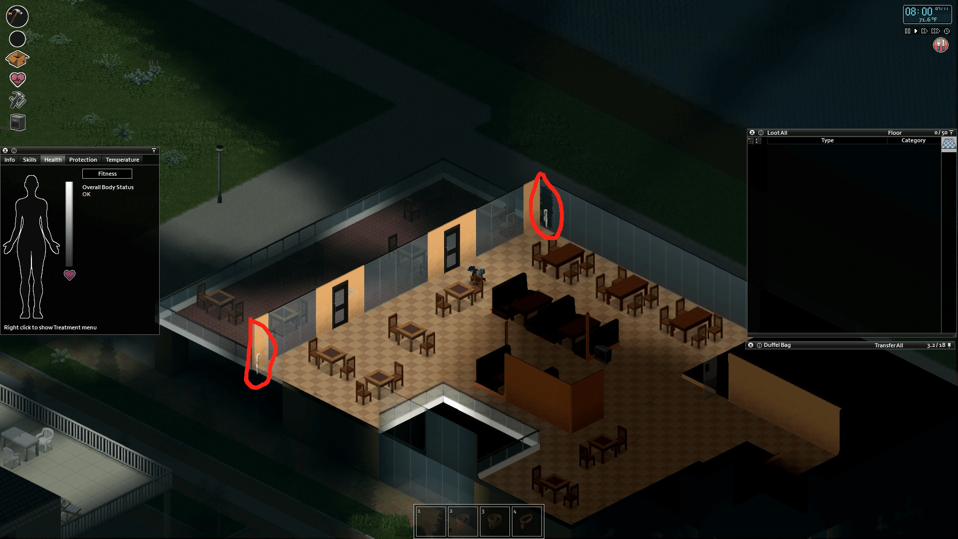 Project Zomboid - Setting up a good first base in Riverside.