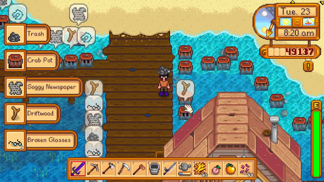 Stardew Valley - Initiation - Use the crab pots