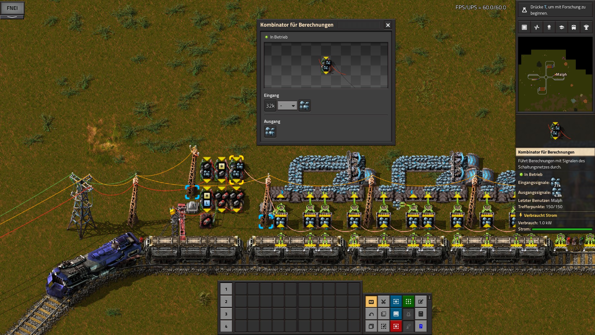 Factorio - 1.1 Trains and Station Limits