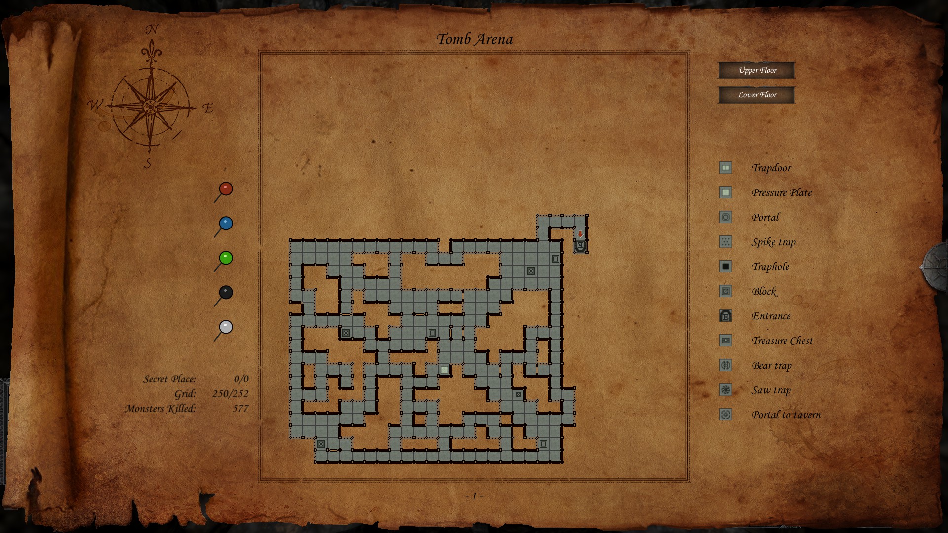 Dungeon Of Dragon Knight - Annotated Maps