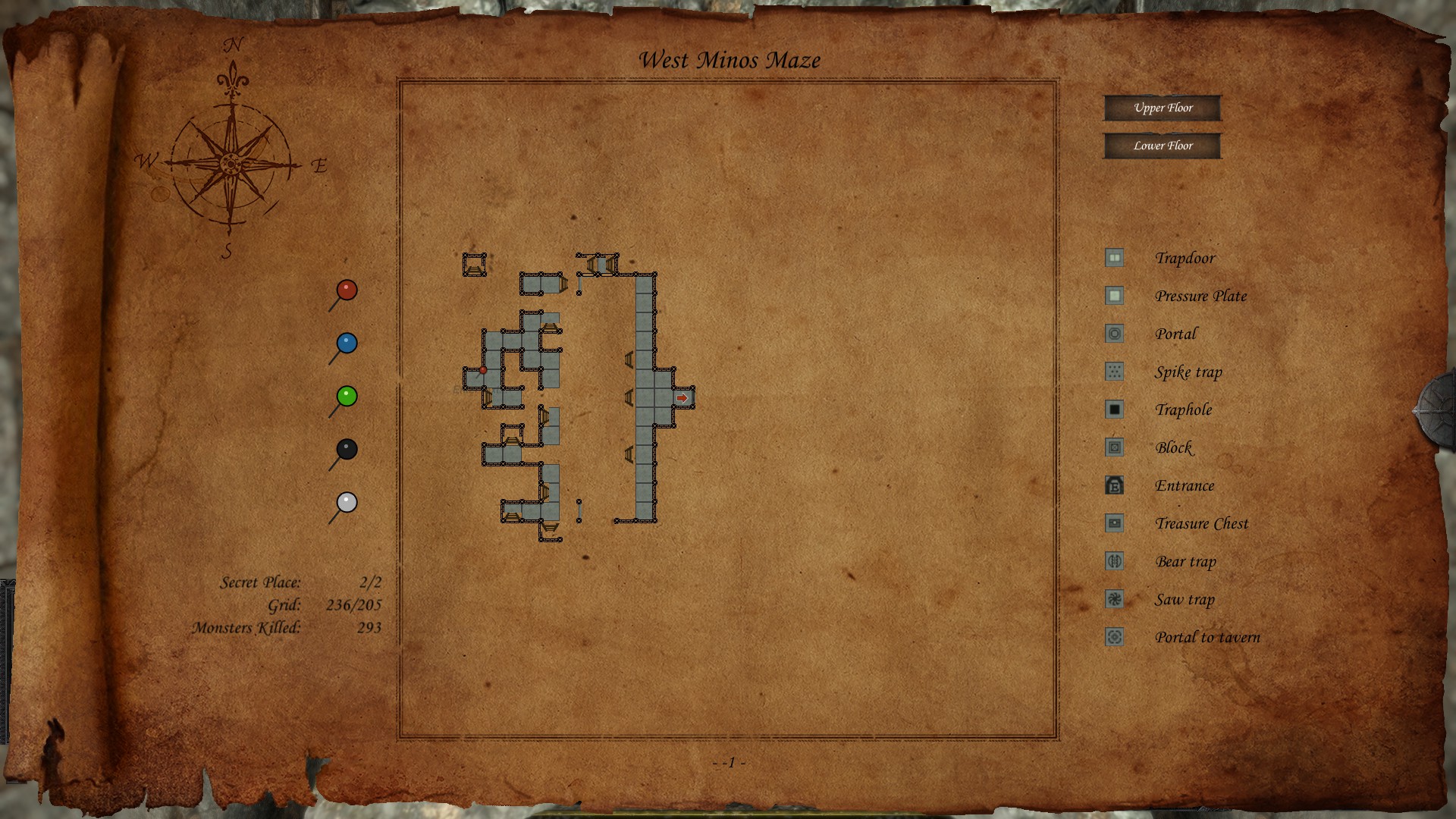 Dungeon Of Dragon Knight - Annotated Maps