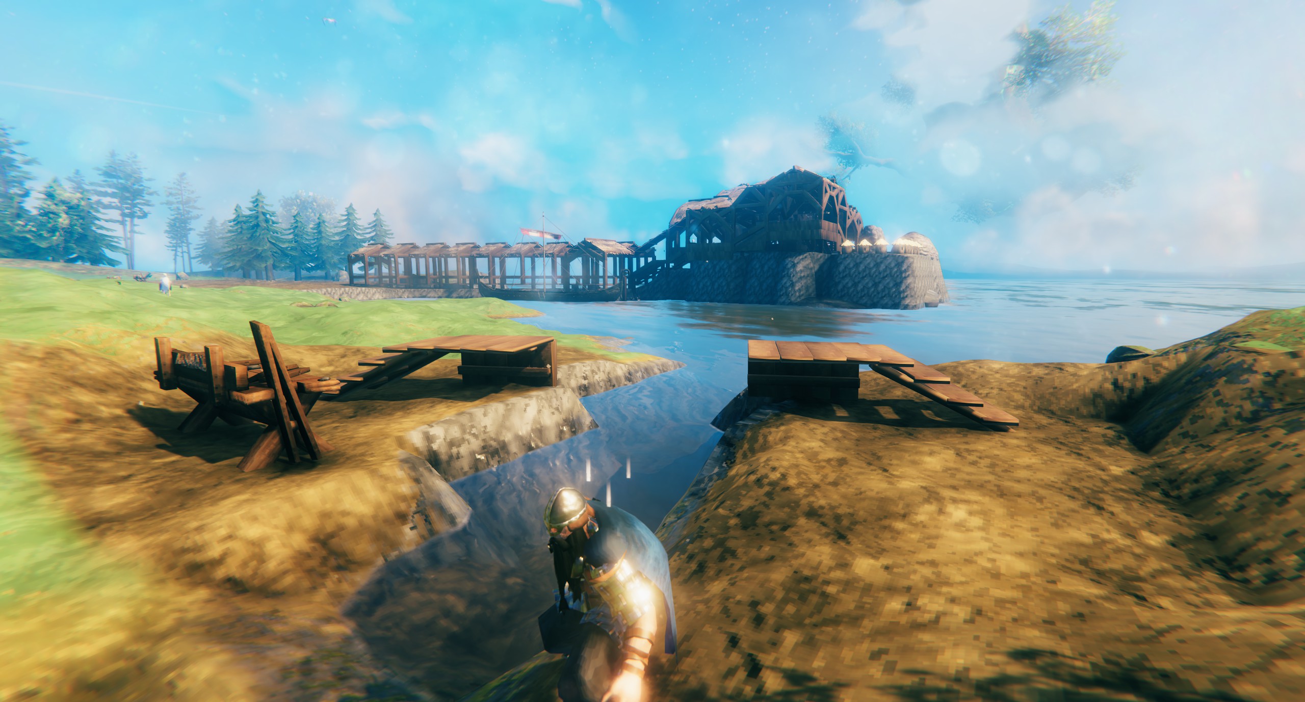Valheim - A Bridge that mobs cannot cross! For great Castles!