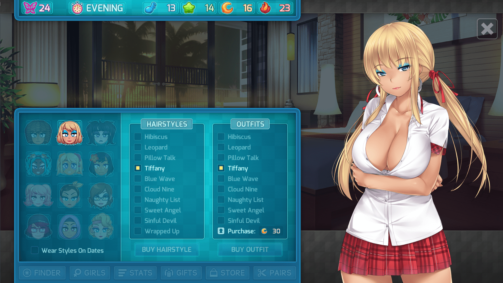 HuniePop 2: Double Date - Huniepop 1 Reference Outfits. 
