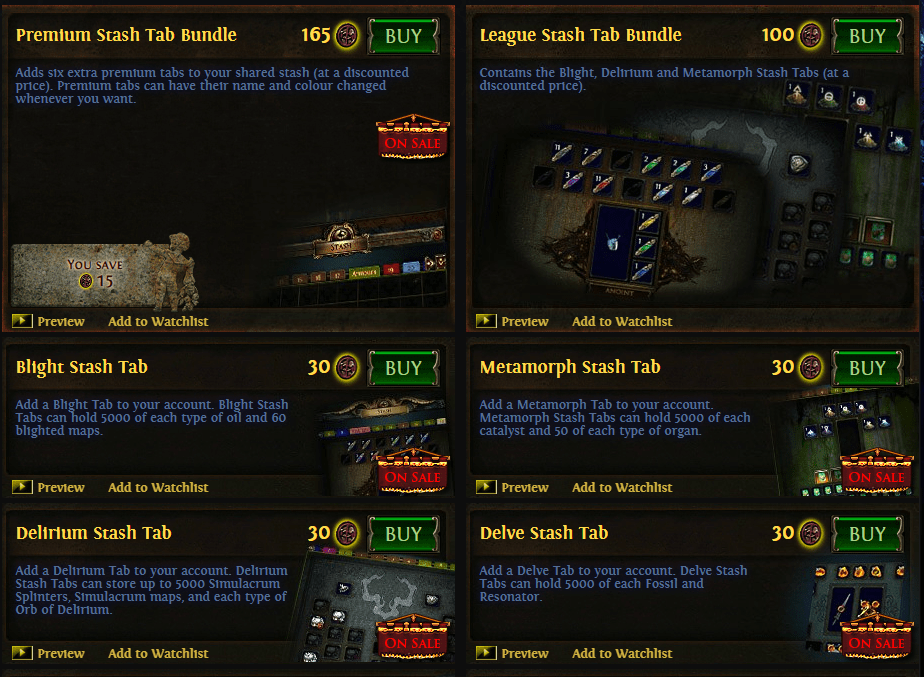 Path of Exile - Stash Guide (Micro-transaction for Quality of Life) _WIP