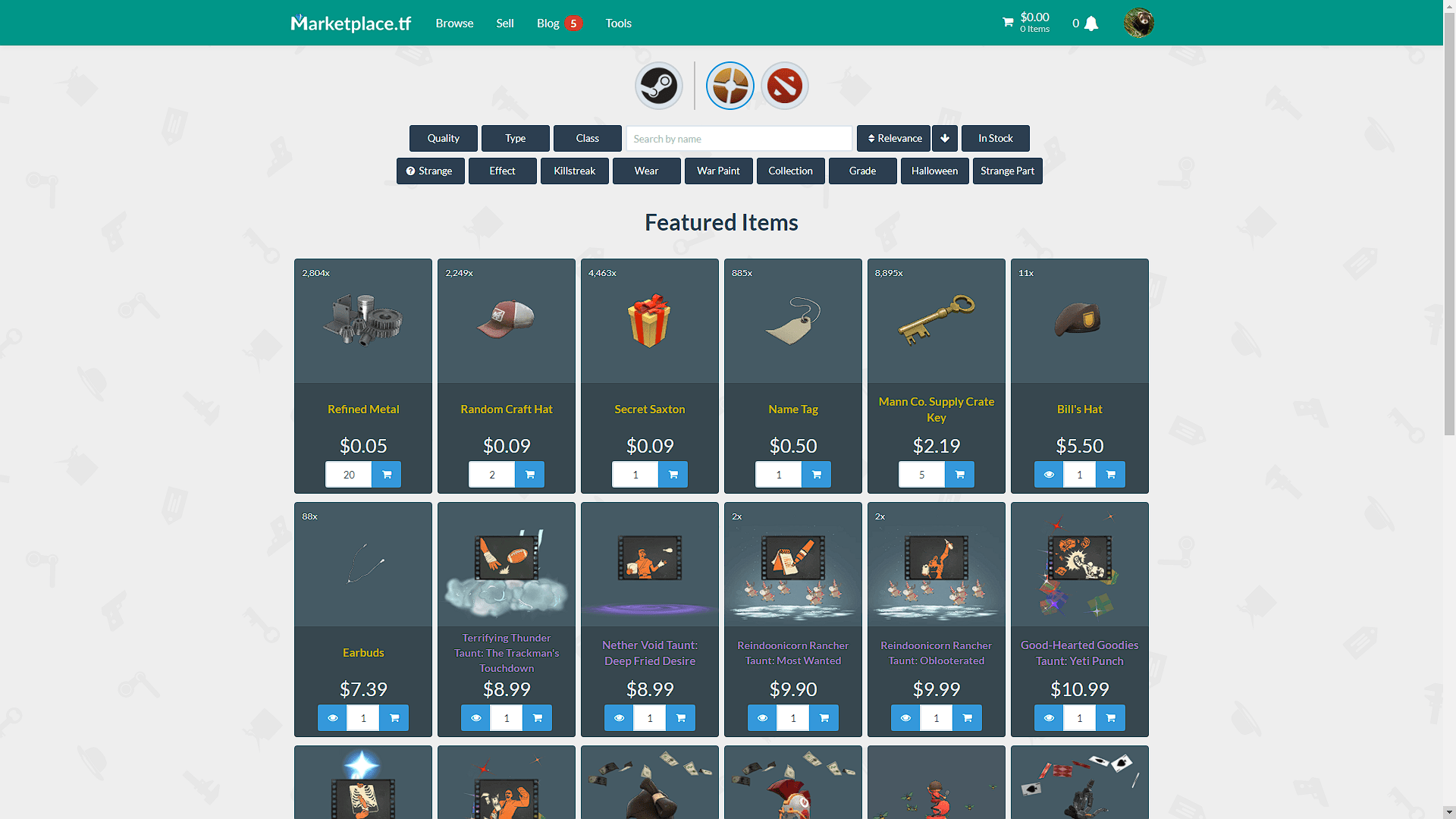 Team Fortress 2 - Websites for insta selling and insta buying