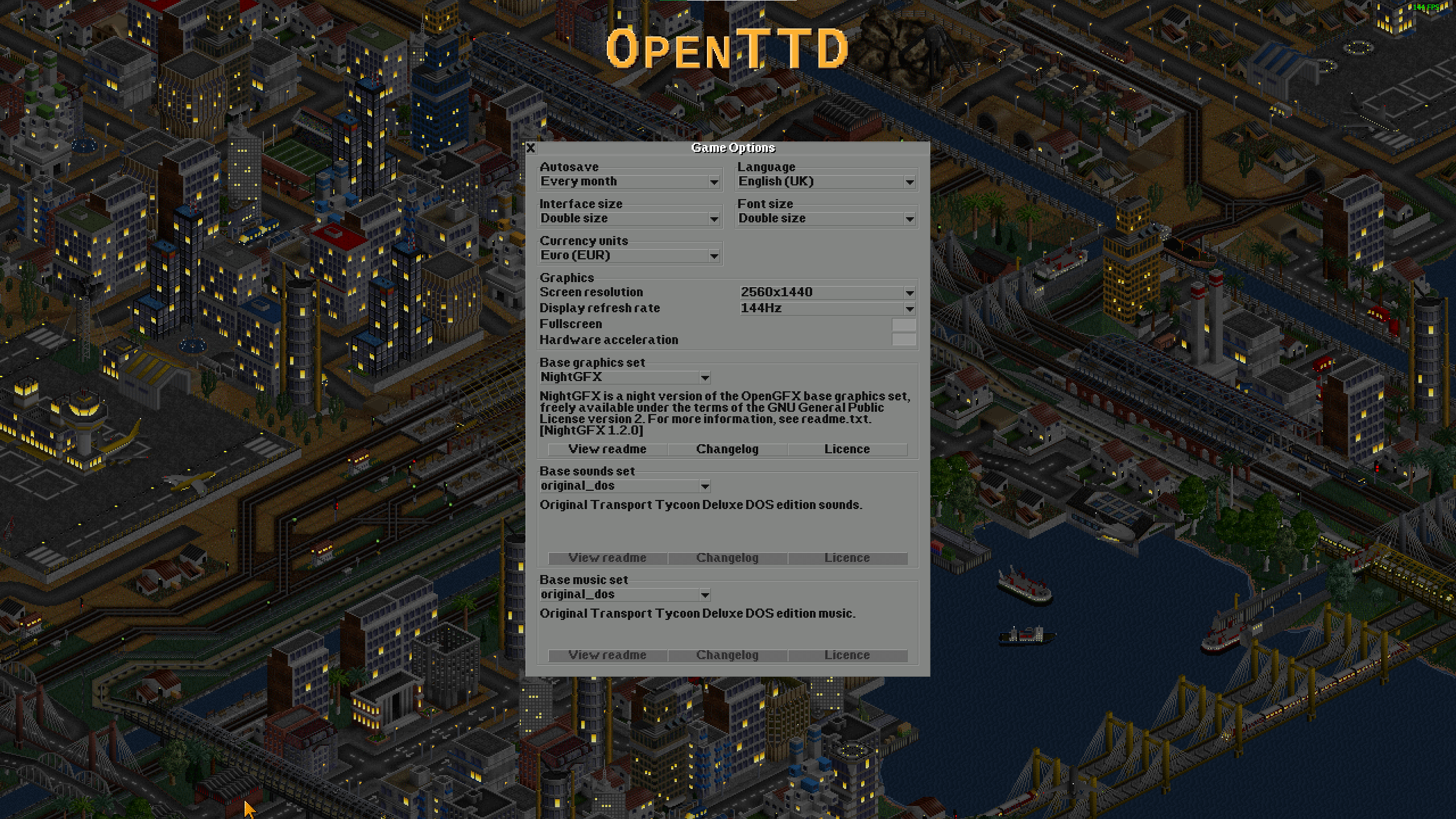 OpenTTD - How to install the DOS graphics/sound effects/music