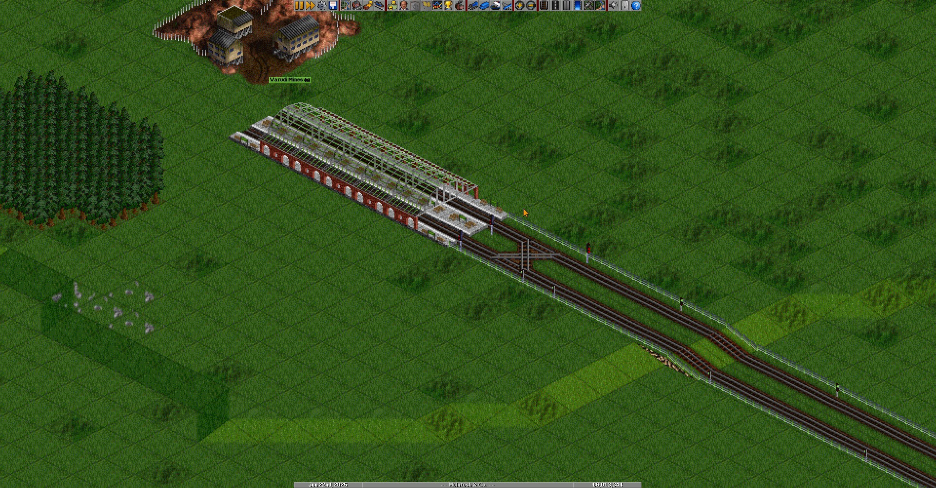 OpenTTD - Simple train station configurations - 2-lane terminus station