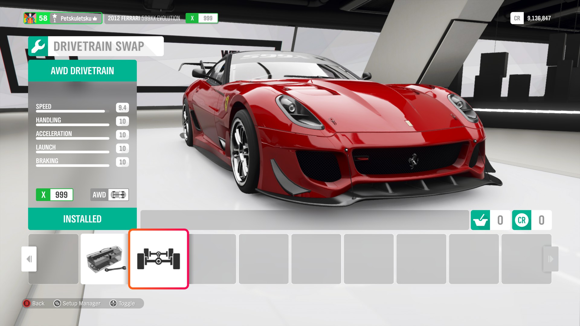 Forza Horizon 4 - Ferrari 599X EVO 531kmh tune