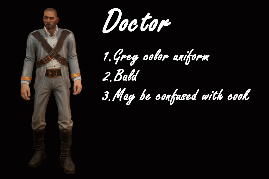 Dread Hunger - How to distinguish crewmate role by uniform - Doctor