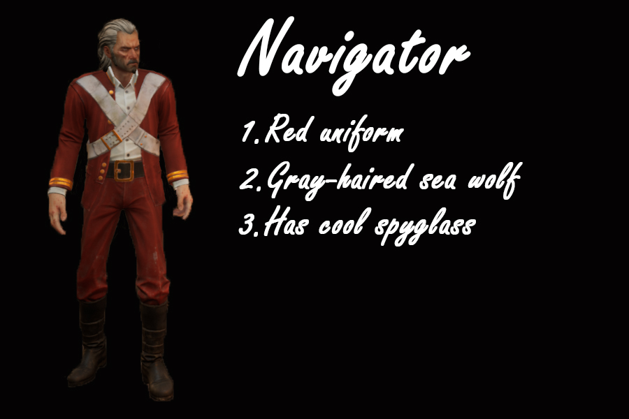 Dread Hunger - How to distinguish crewmate role by uniform - Navigator
