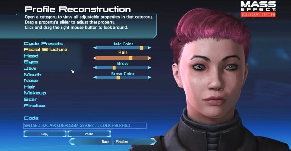 Mass Effect ™ Legendary Edition - Face Codes 16 - Steamlists.com