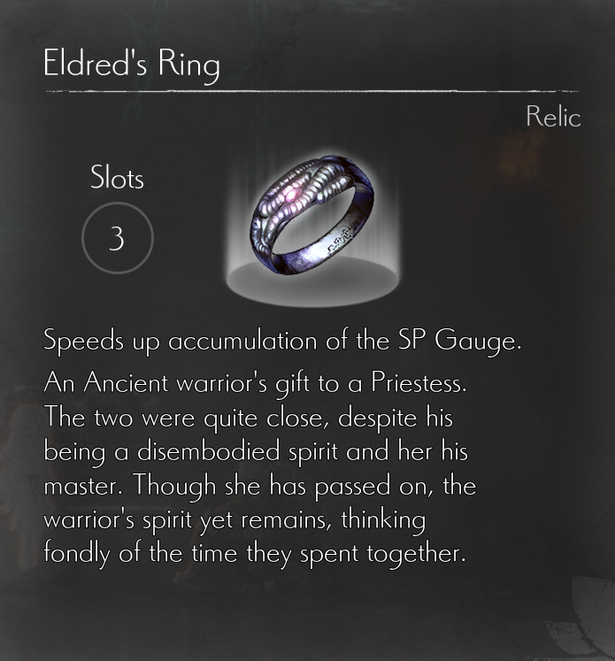 ENDER LILIES - List of All Relics Information in Ender Lilies: Quietus of the Knights - Eldred's Ring