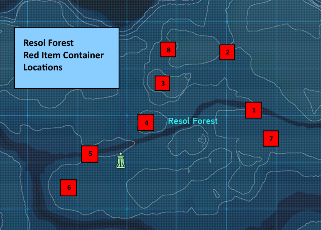 Phantasy Star Online 2 New Genesis - PSO2 NGS Red Box Location Per Region - Resol Forest