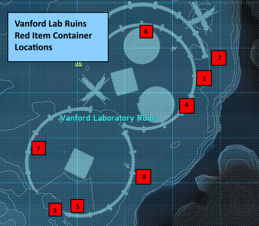 Phantasy Star Online 2 New Genesis - PSO2 NGS Red Box Location Per Region - Vanford Laboratory Ruins