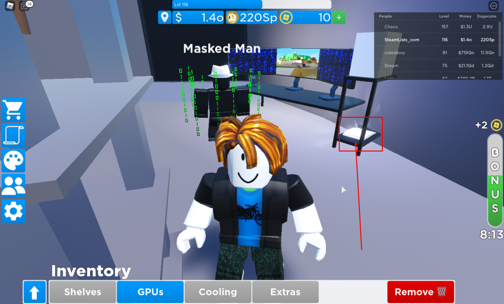 Roblox - Dogecoin Mining Tycoon where is Books for the Owl location