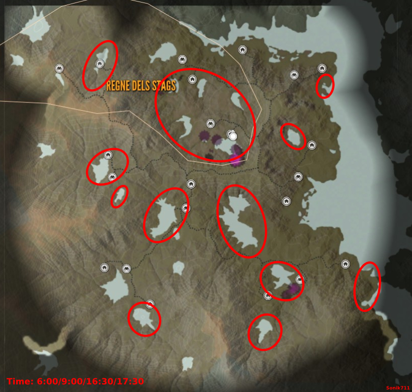 what does it mean when the map is red the hunter call of the wild
