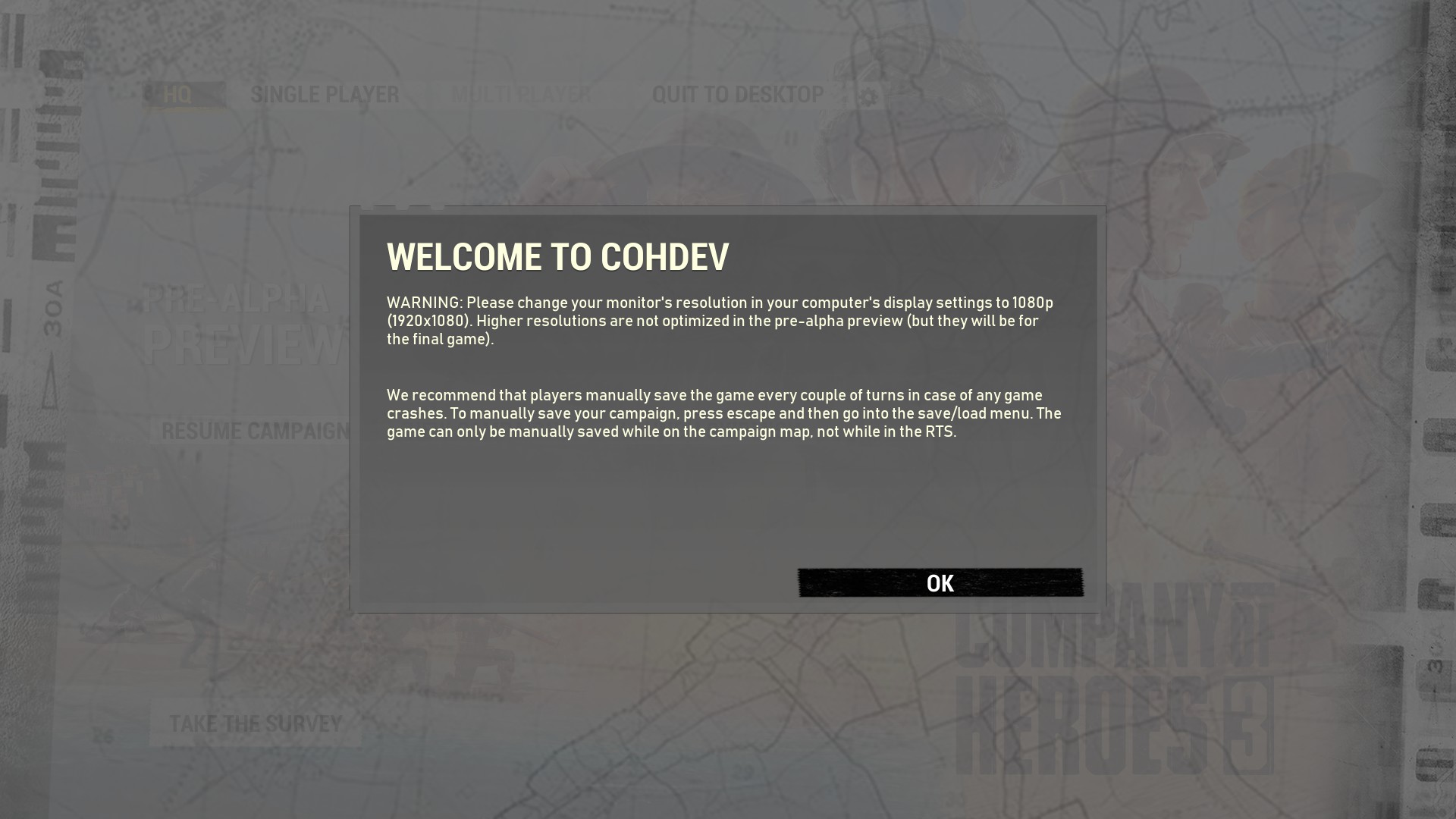 company of heroes 3 pre alpha sign up