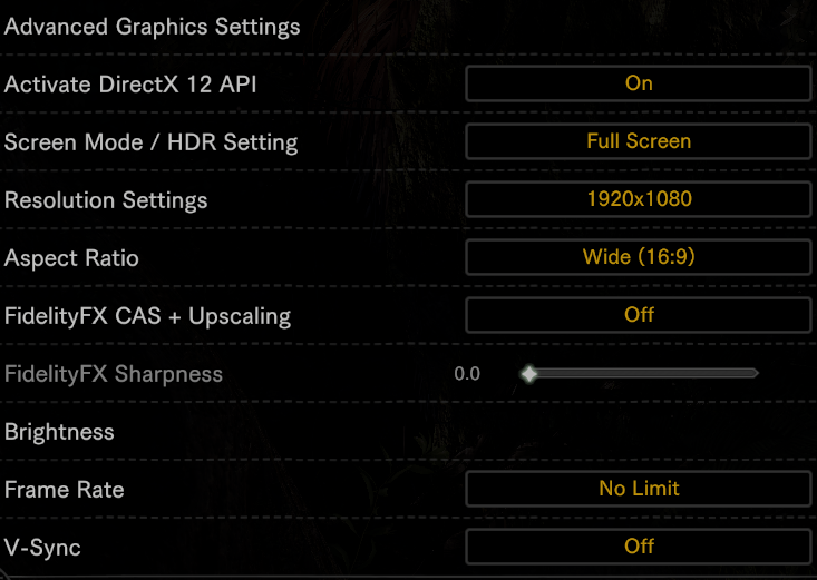 Monster Hunter: World - Best Game Settings for Visual + FPS Boost + Mods Guide for NVIDIA Card - 1. Basic in-game settings.