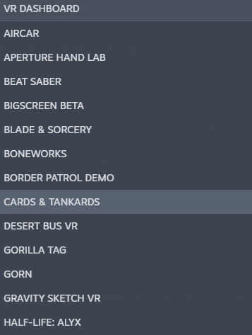 Cards & Tankards - Easier Grabbing For Index Controllers - Open SteamVR And Navigate To Binding Settings - E146592