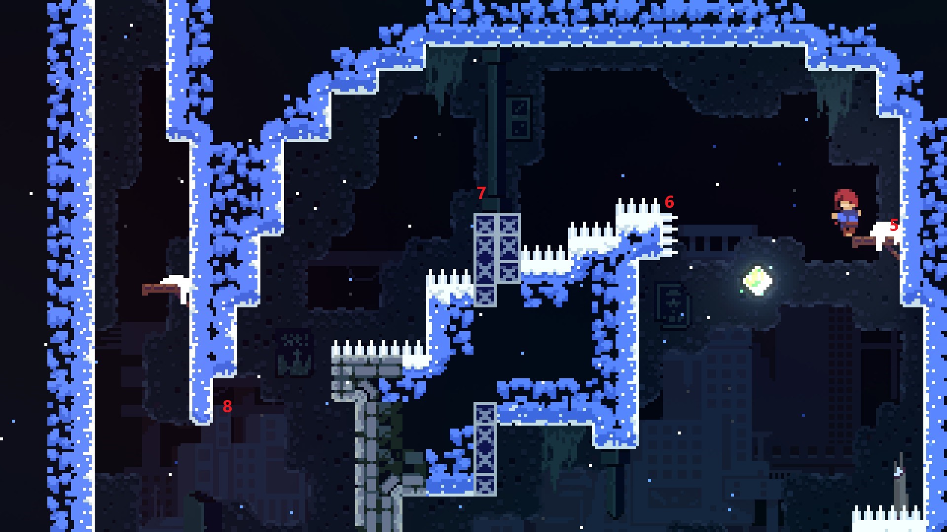 Celeste - How to get Winged Golden Strawberry in Chapter 1A - CHASM - F56C96A