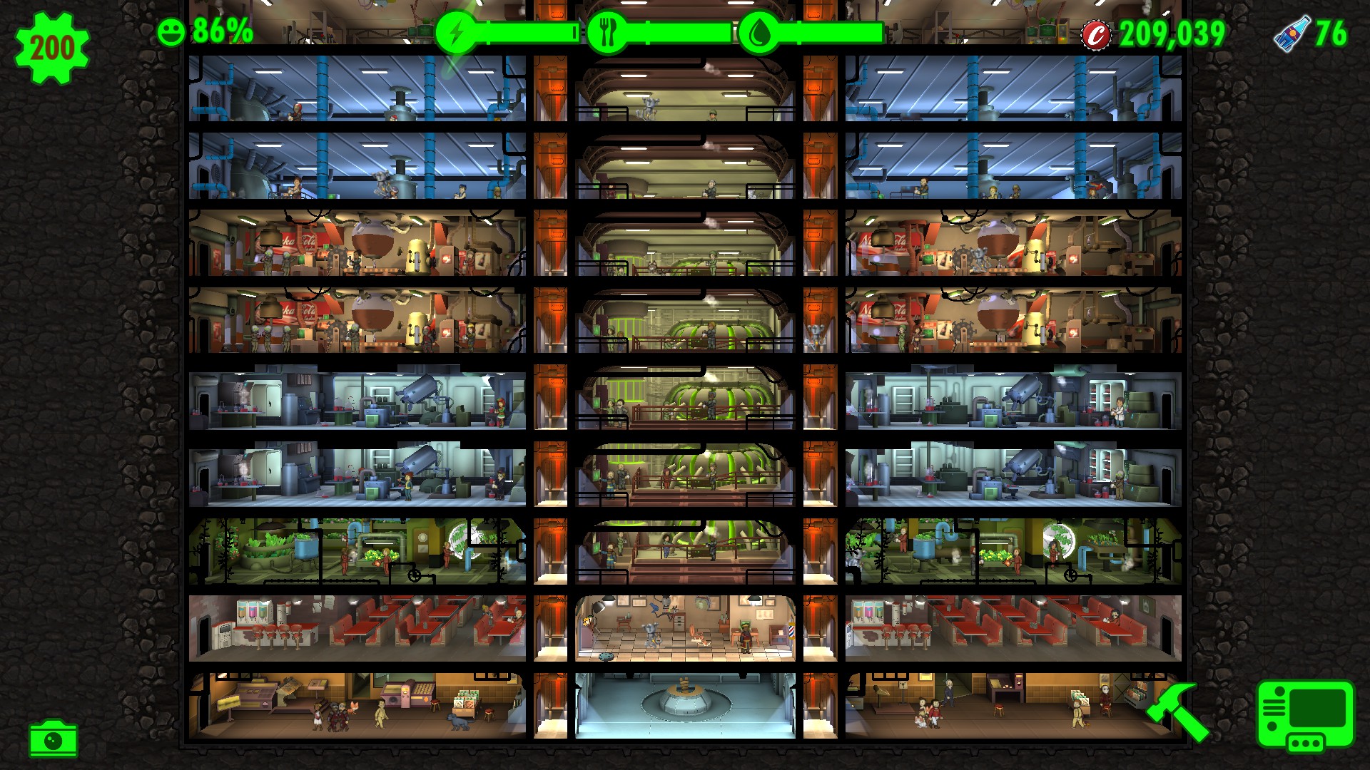 Fallout Shelter - Quick guide outlining Power Spine grid issues - The Power Spine - 22215CB
