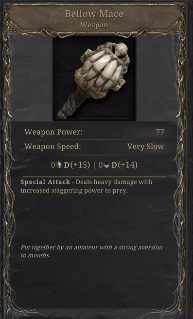 GRIME - List of All Weapons in Game + Description and Weapon Stats Details - Large Maces