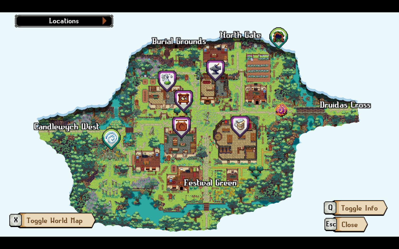Kynseed - Maps list of the Vale - Chapter 1: South - E0959A1