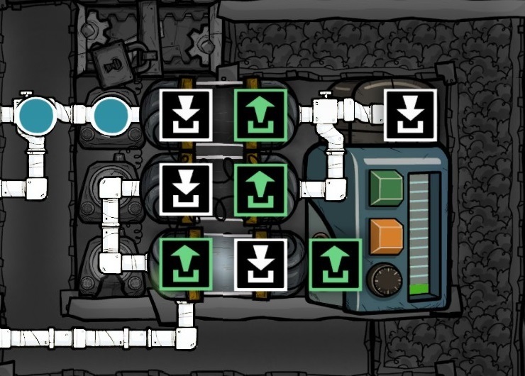 Oxygen Not Included - Germ Killing Room (Simple and Compact Design) - Piping and Automations - C1F6572