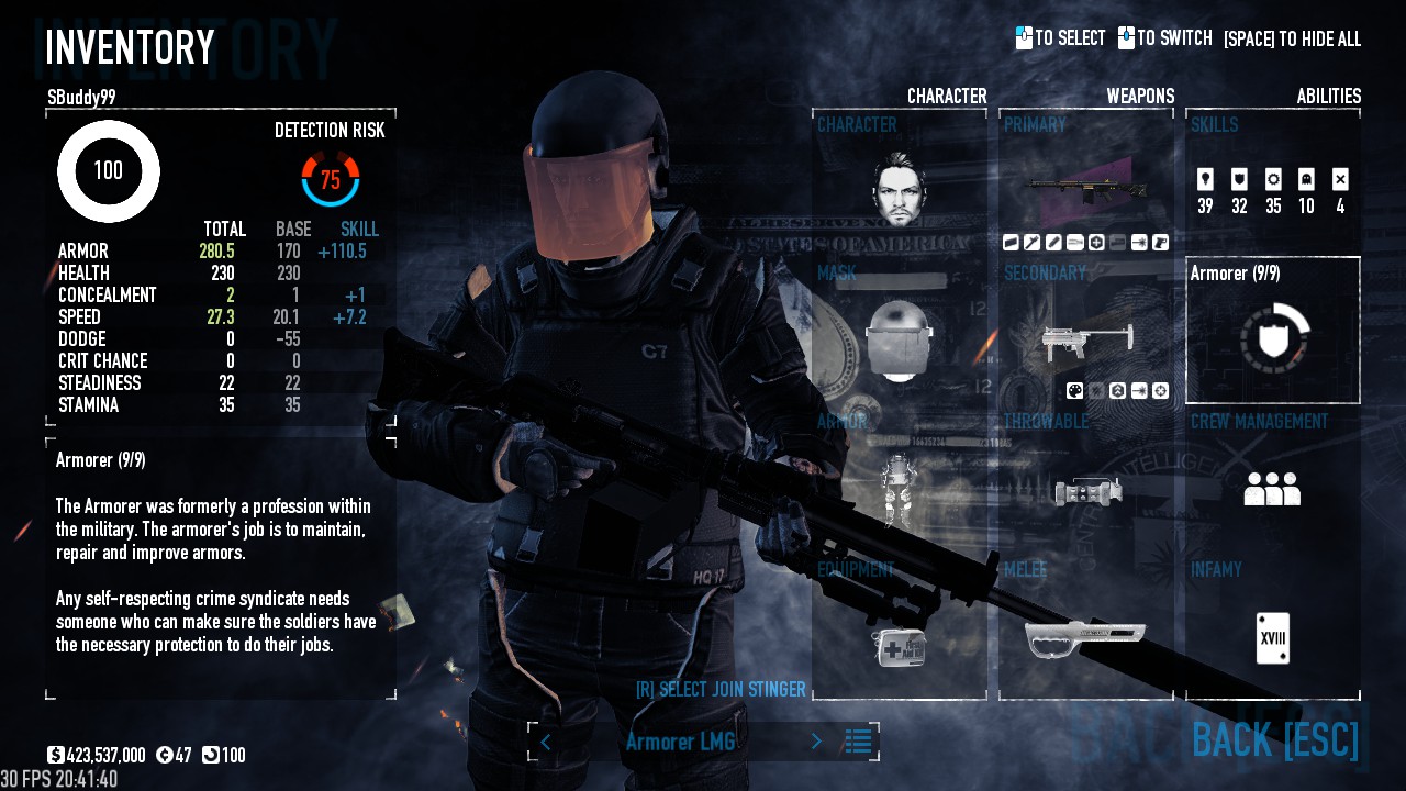 PAYDAY 2 Best LMG Builds + Skills + Viable DSOD + Inventory Steam Lists