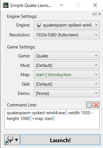 Quake - Tips Mods and Multiplayer through Steam Guide - Simple Quake Launcher 2 - F6D4FE0