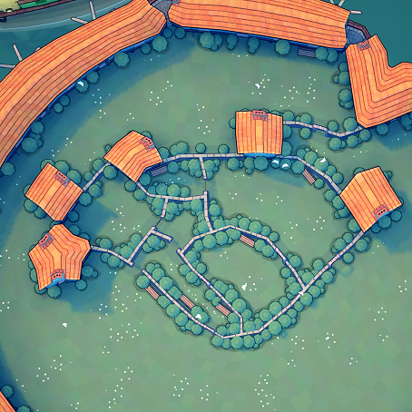 Townscaper - Steps How to Get Hexagram Wall in Garden Guide - Optional: I don’t want that circle path - 933479B