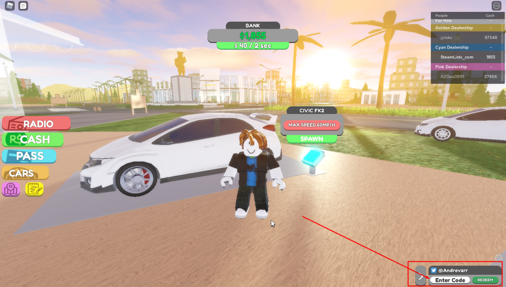 Roblox Dealership Simulator Codes Free Car Parts and Cash (January 2024) Steam Lists