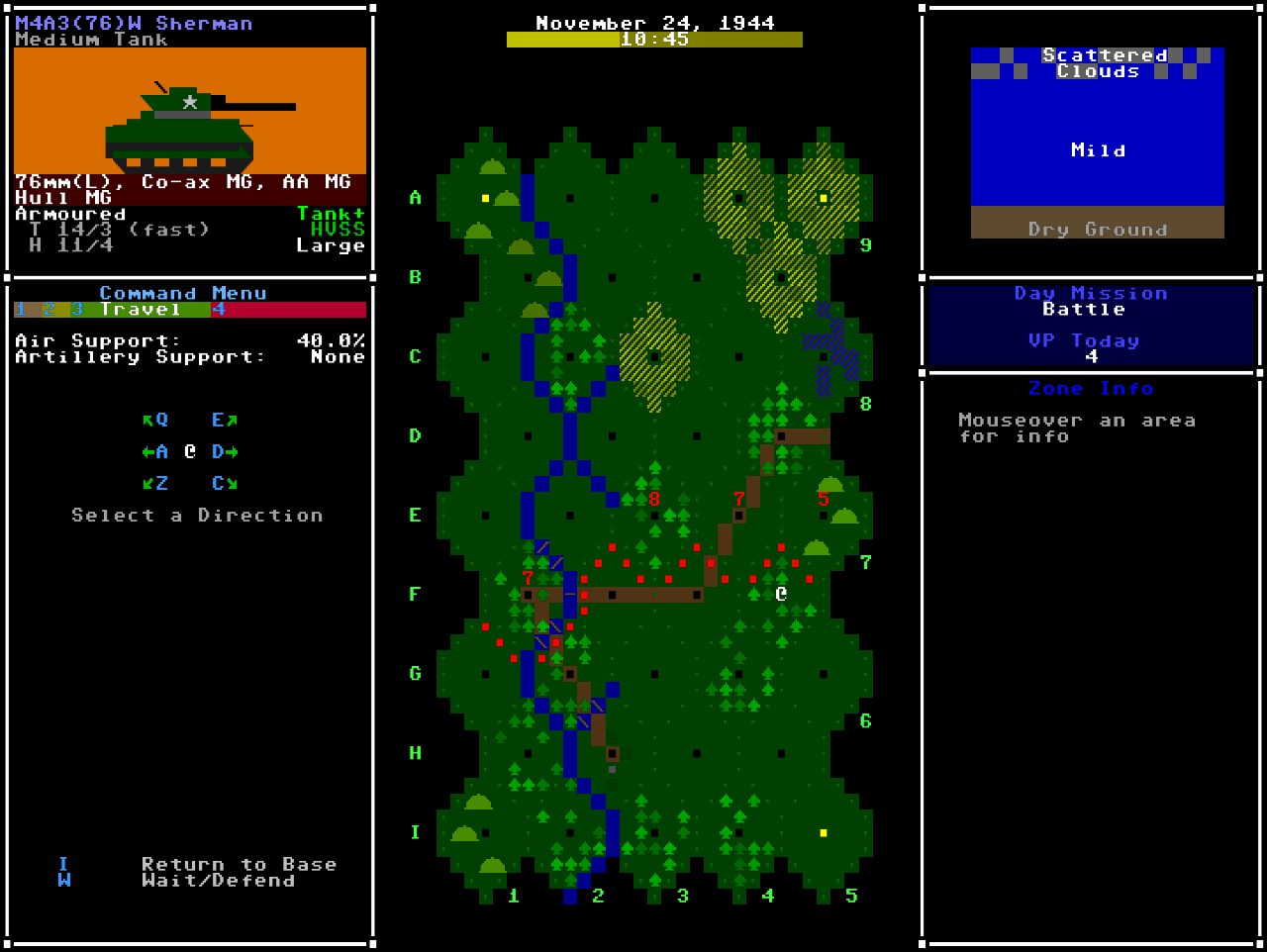 Armoured Commander II - Survival Tips and Tricks How to Increase Tank Commanders in Game - 2. Risk vs. Reward - Moving on the terrain overview map - 61FD5BC