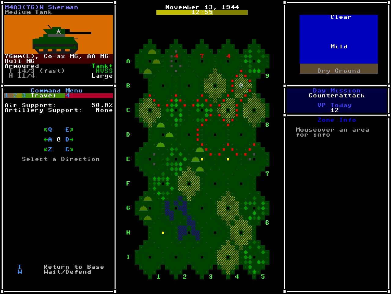 Armoured Commander II - Survival Tips and Tricks How to Increase Tank Commanders in Game - 2. Risk vs. Reward - Moving on the terrain overview map - EBD6FD2