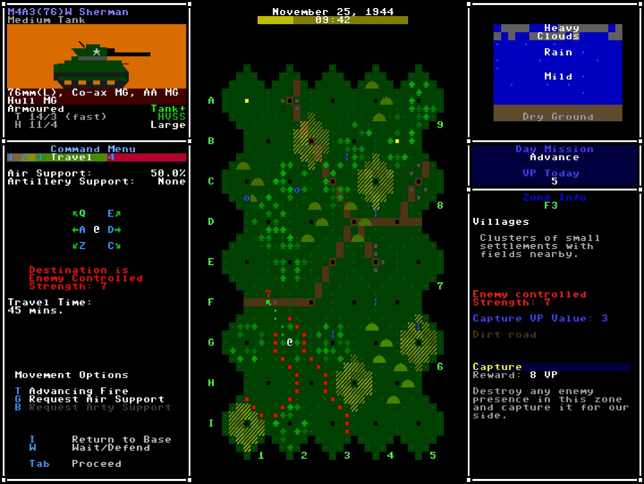 Armoured Commander II - Survival Tips and Tricks How to Increase Tank Commanders in Game - 2. Risk vs. Reward - Moving on the terrain overview map - FF4B8B1