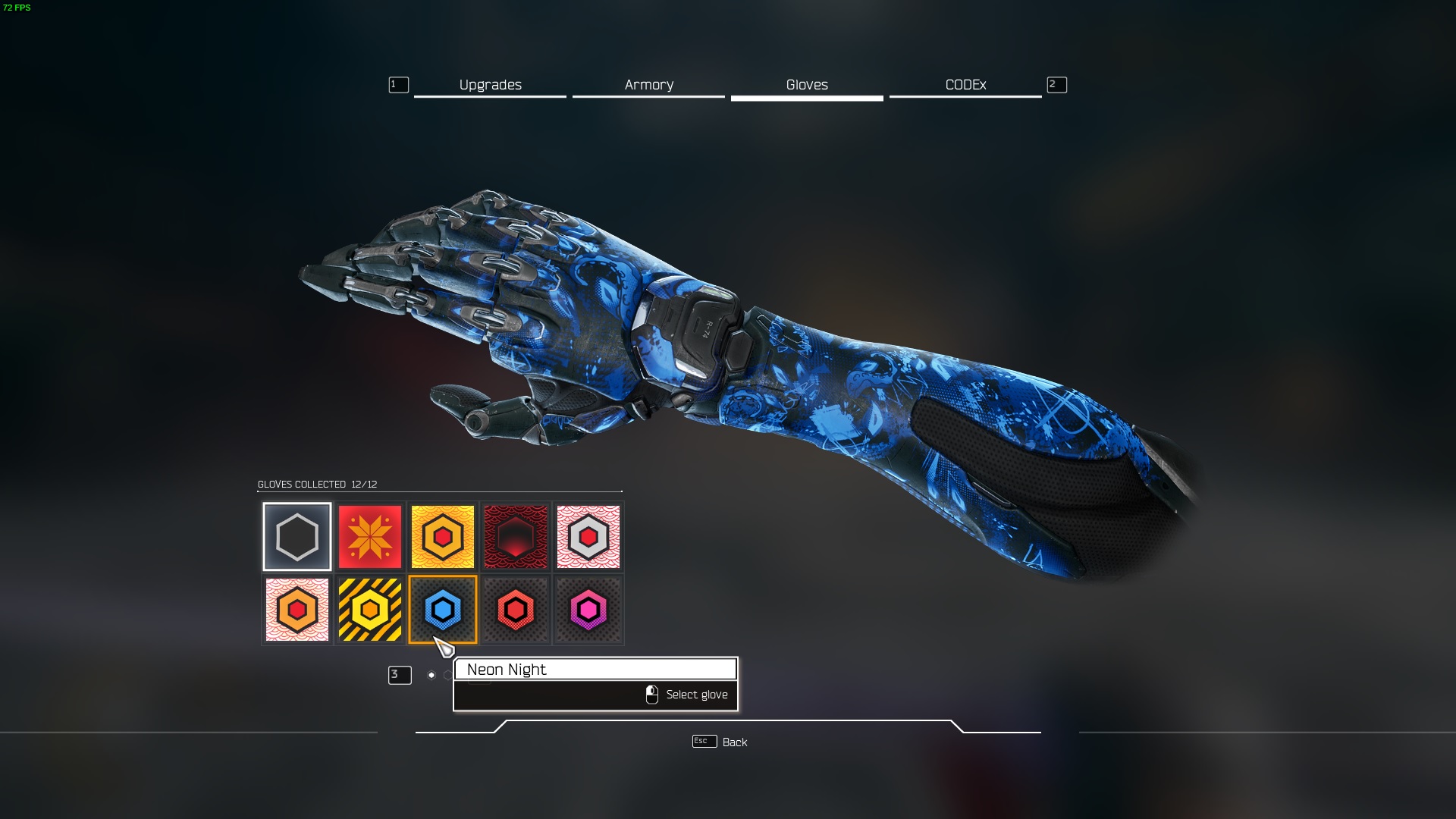 Ghostrunner - All Collectibles Details for All Swords and Gloves - Glove 8 - Neon Night - 5E0D509
