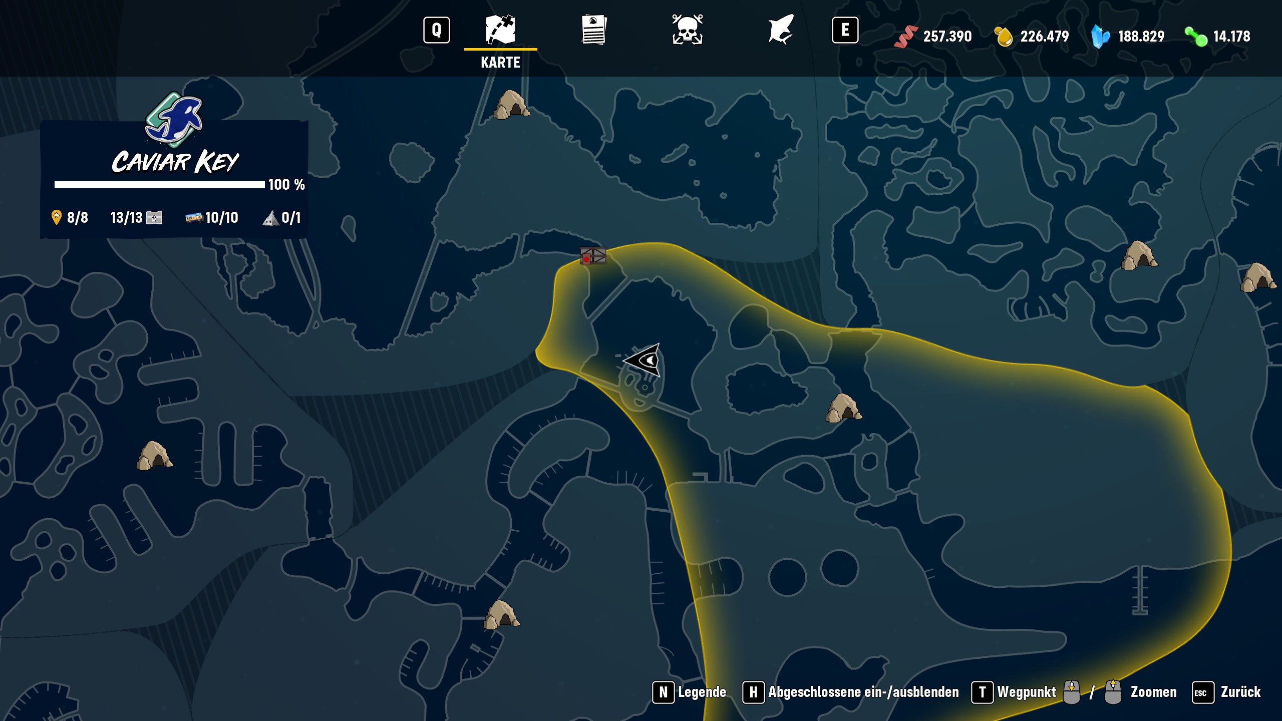 Maneater - Questers Map Locations Guide - Caviar Key - 433C241