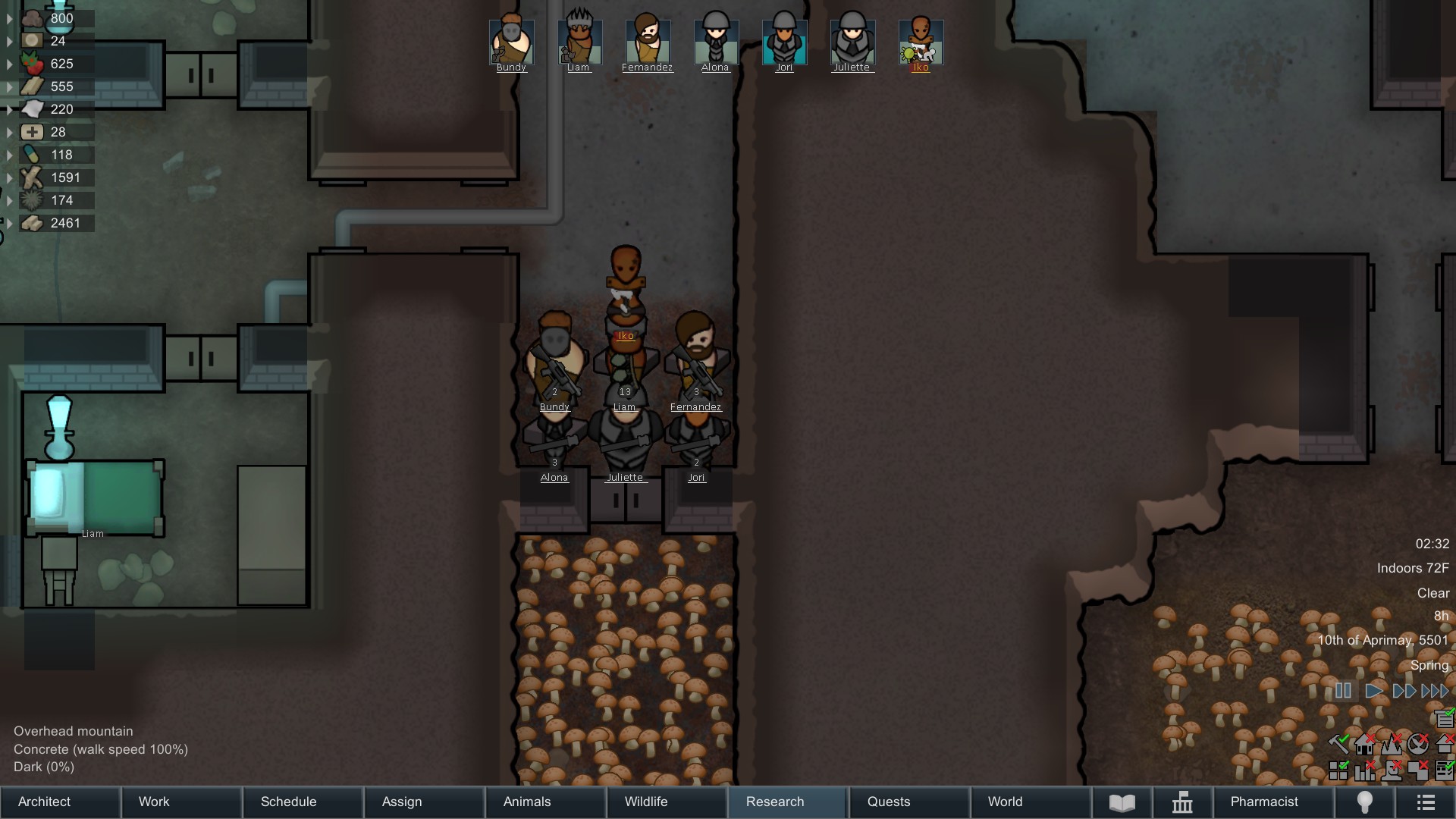 RimWorld - Colony Raids Information in 2 years Guide - Infestations Year One Example - C5991B2