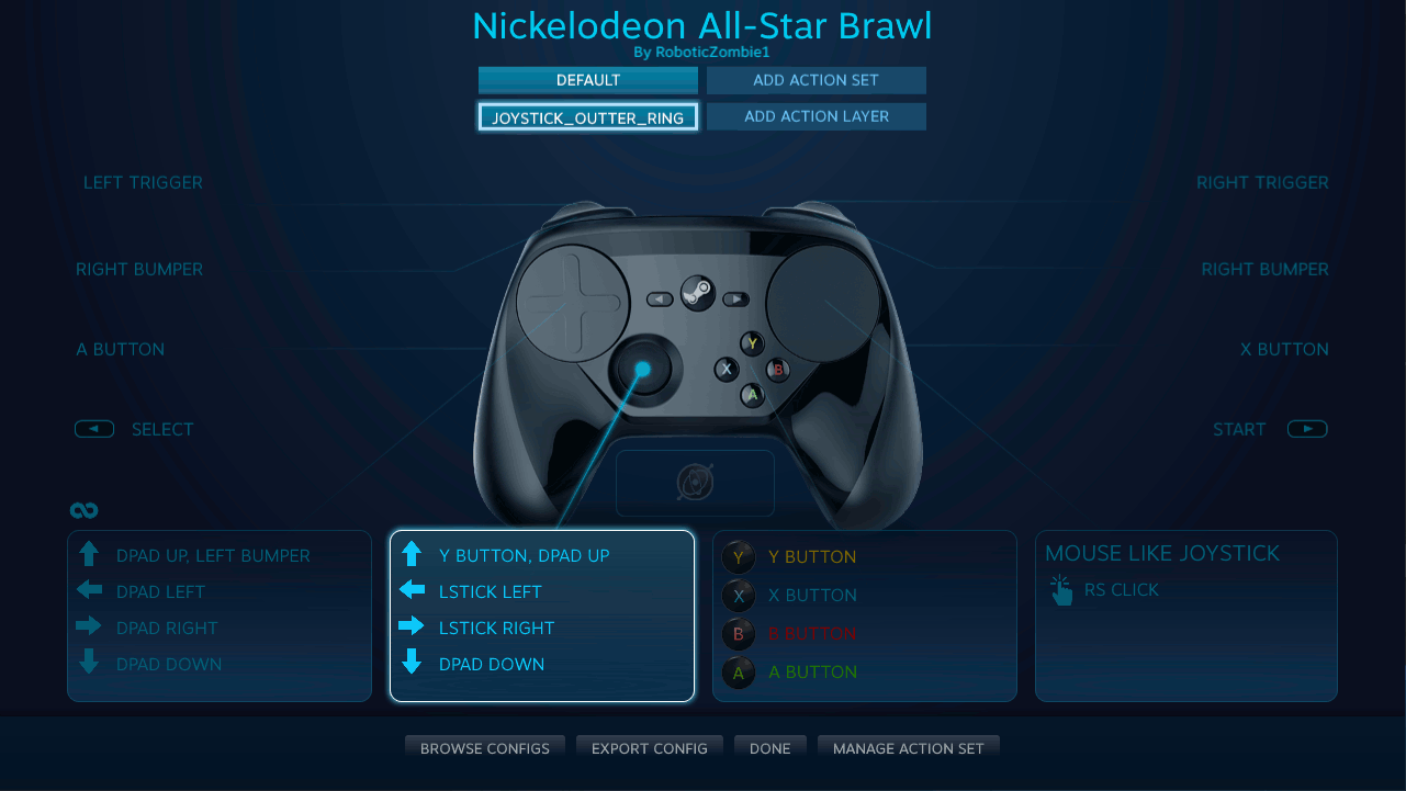Nickelodeon All-Star Brawl - Controller Configuration Settings Guide - Adjusting the JOYSTICK Jumping Direction - 0A96672