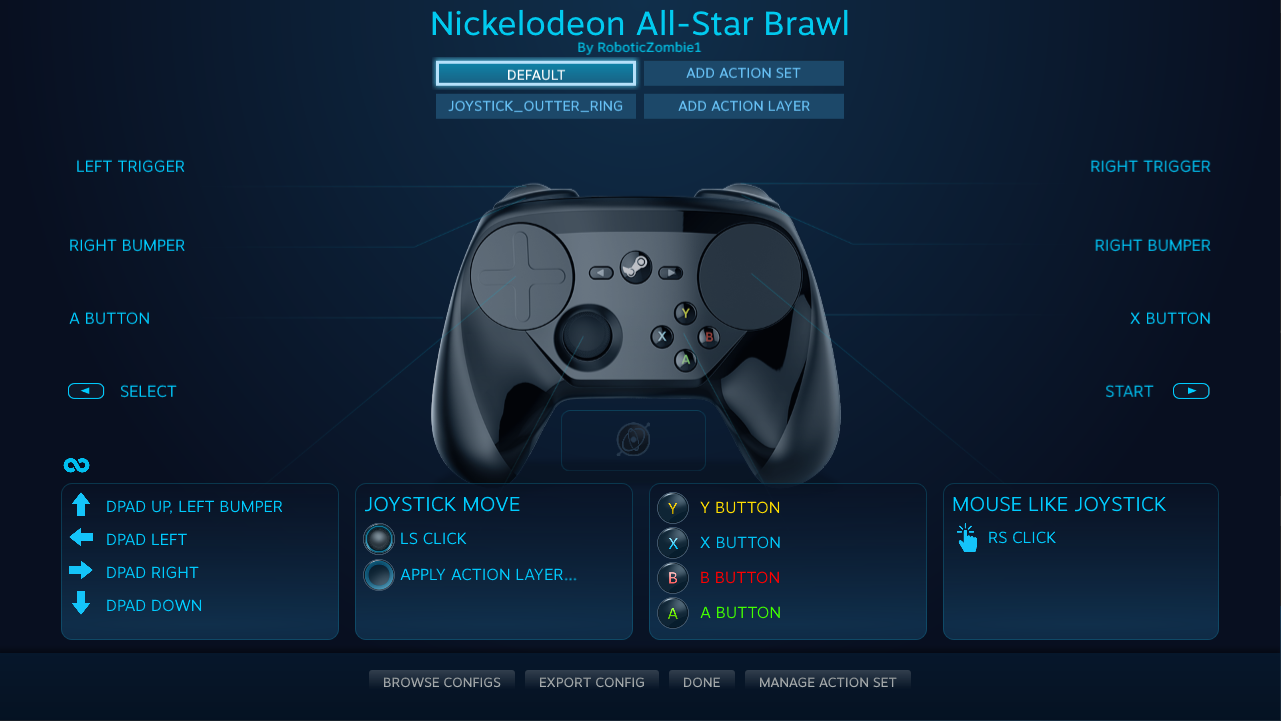 Nickelodeon All-Star Brawl - Controller Configuration Settings Guide - Steam Controller Configuration Breakdown - C452469