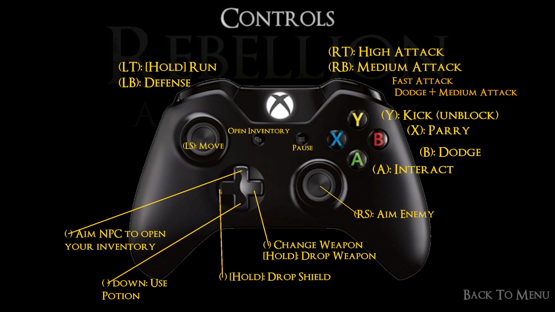 Rebellion: A Rogue Souls Like - Basic Gameplay Tips - Keyboard + Controls + Full Walkthrough - Controls - 37AD04E