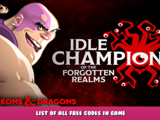 Idle Champions of the Forgotten Realms – List of All Free Codes in Game 1 - steamlists.com