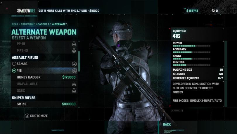 Tom Clancy's Splinter Cell Blacklist - Best Loadout to Use in Game Guide - Loadout Category: Alternate Weapon - E3A304A
