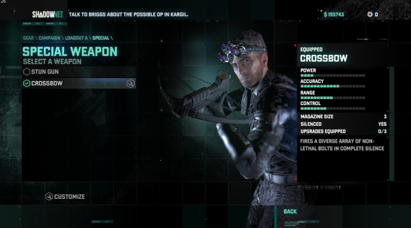 Tom Clancy's Splinter Cell Blacklist - Best Loadout to Use in Game Guide - Loadout Category: Special Weapon - ED9DCF6